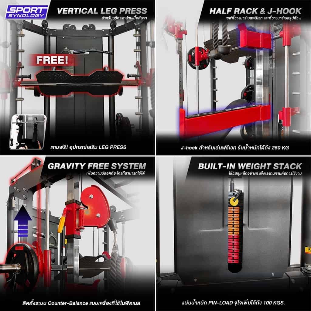 MODEL-X : Multifunctional Smith Machine - SPORTSYNOLOGY