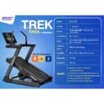 TREK - ลู่วิ่งไฟฟ้า มอเตอร์ 5 HP ชันสูงสุด 48 ระดับ สายพานกว้าง 52 cm - Image 7