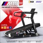 ลู่วิ่งไฟฟ้า M8 – Brushless DC 5 HP สายพานกว้าง 55cm พร้อมพัดลมปรับได้ 3 ระดับ
