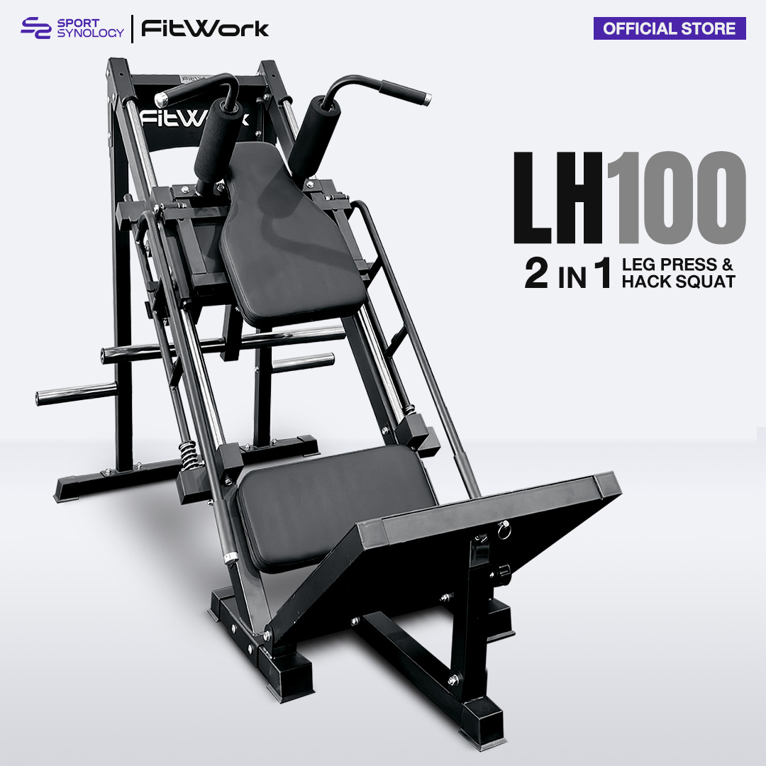 LH100 LH100 : เครื่อง Leg Press & Hack Squat 2 in 1 เครื่องบริหารขา ระบบแผ่นน้ำหนัก พร้อมระบบ Safety - Image 1